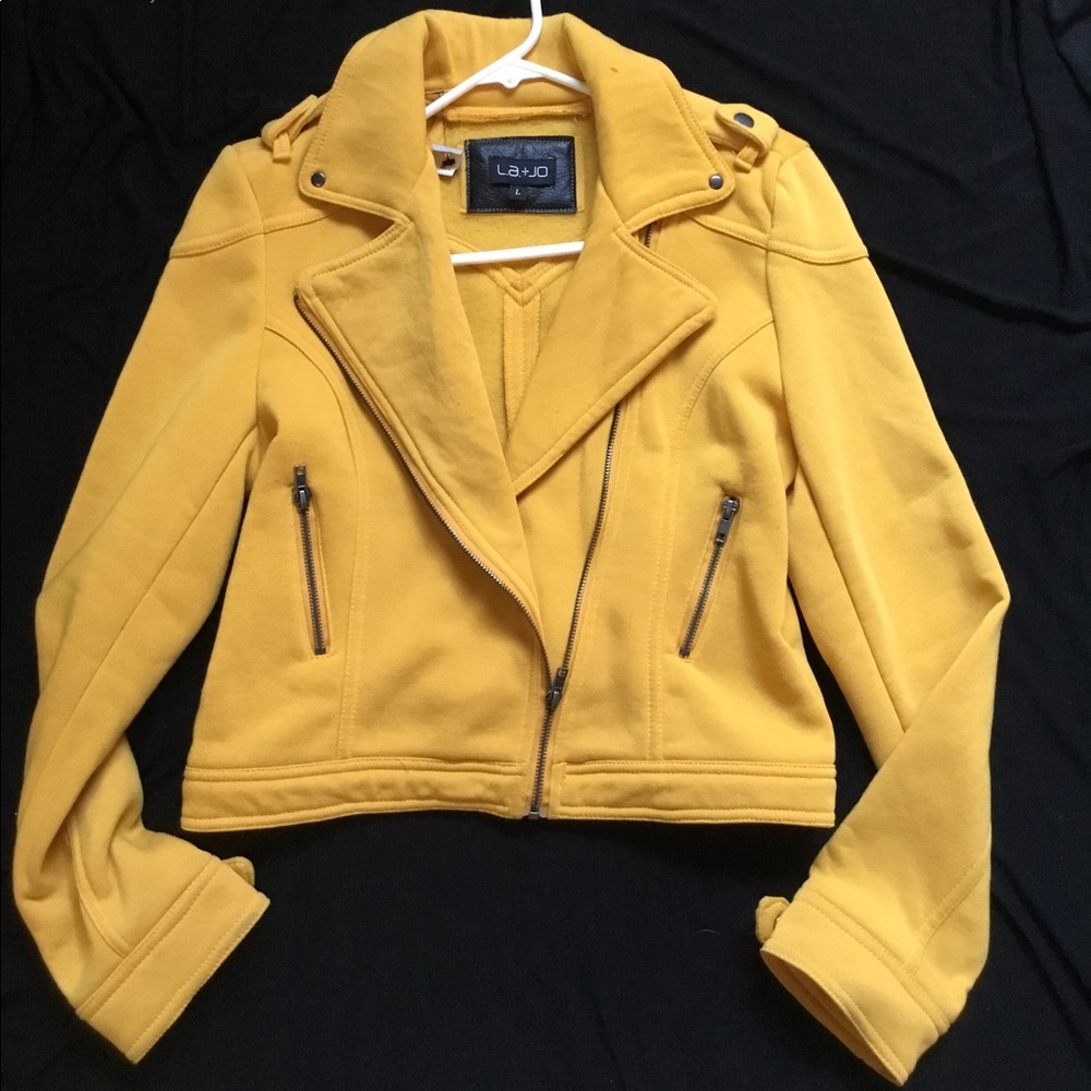 Mustard cropped jacket - Picture 3 of 4